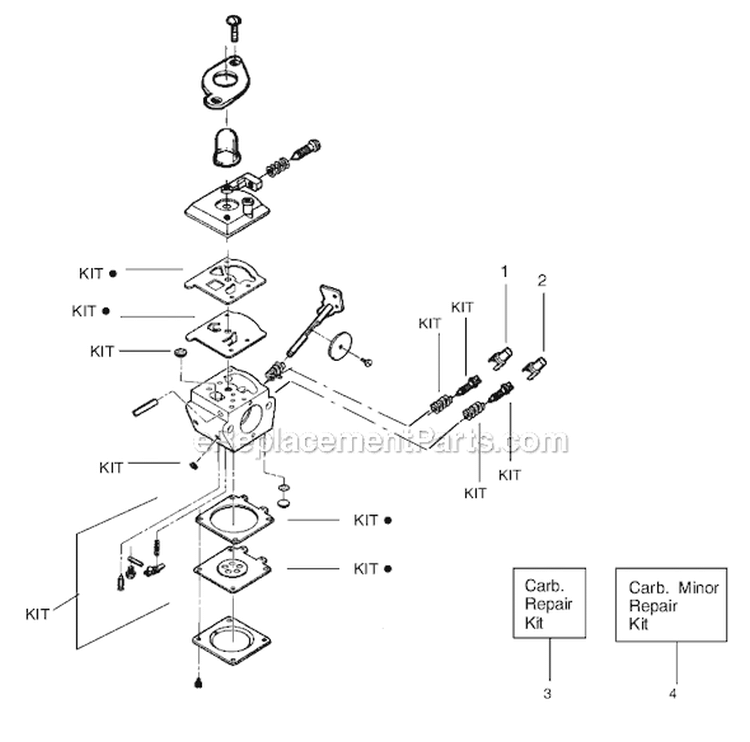 Page A Diagram and Parts List for BC2500LE Type 1 Weed Eater Trimmer